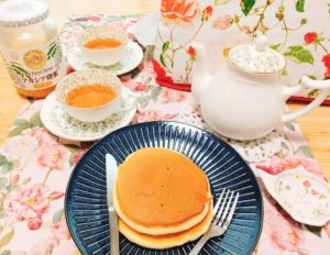 ホットケーキと神戸紅茶Bouquet